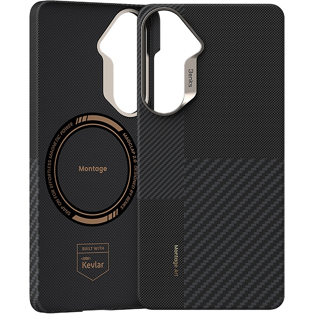 Benks Montage Magnetic Armor Air Kevlar Case Metal Frame 600D+1500D for Samsung Galaxy S26 black